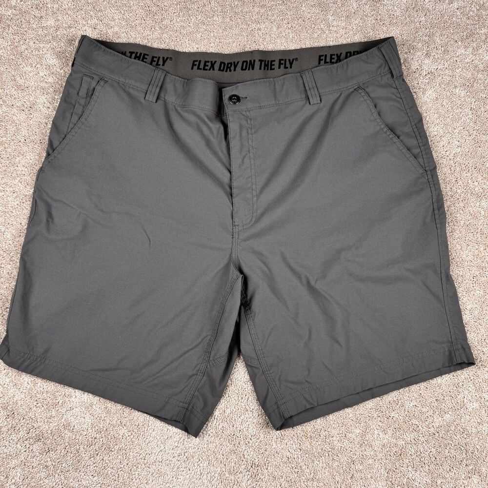 Duluth Trading Co Flex Dry On The Fly Hiking Shorts Grey Stretch Outdoor Mens 42